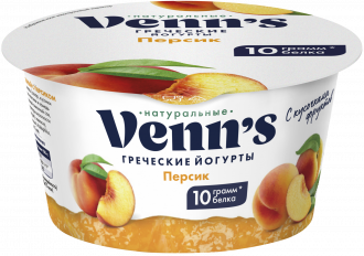 Йогурт Венс Греческий Персик 0,1% 130г.